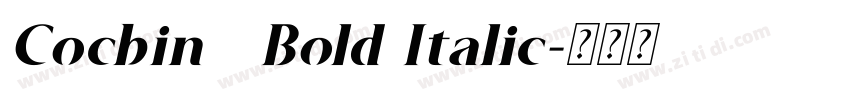 Cocbin   Bold Italic字体转换